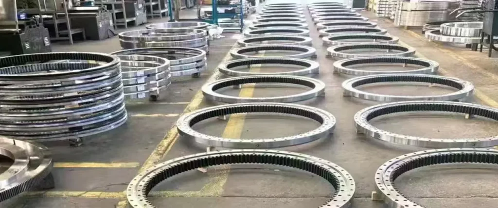 Slewing bearings for marine cranes