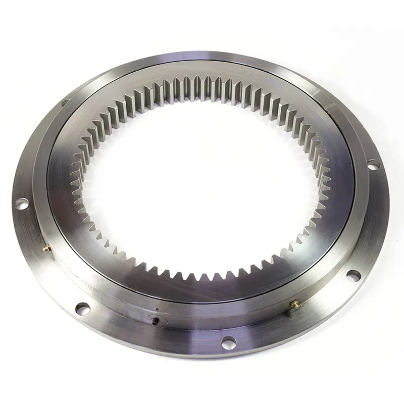 Single Row Four Point Contact Ball Internal Gear Flange Type Slewing Ring Bearing